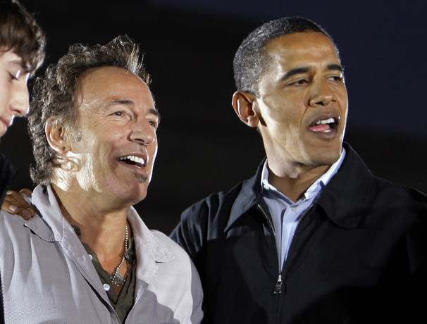 Americké demokratické celebrity Clinton a Springsteen bojují za Obamu